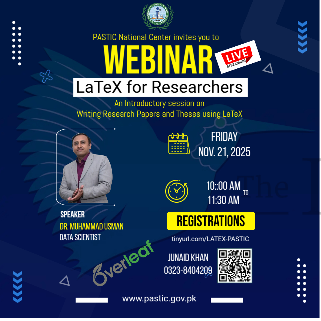 Join us for an introductory FREE Webinar on LaTeX scheduled to be held on 21 Nov 2025