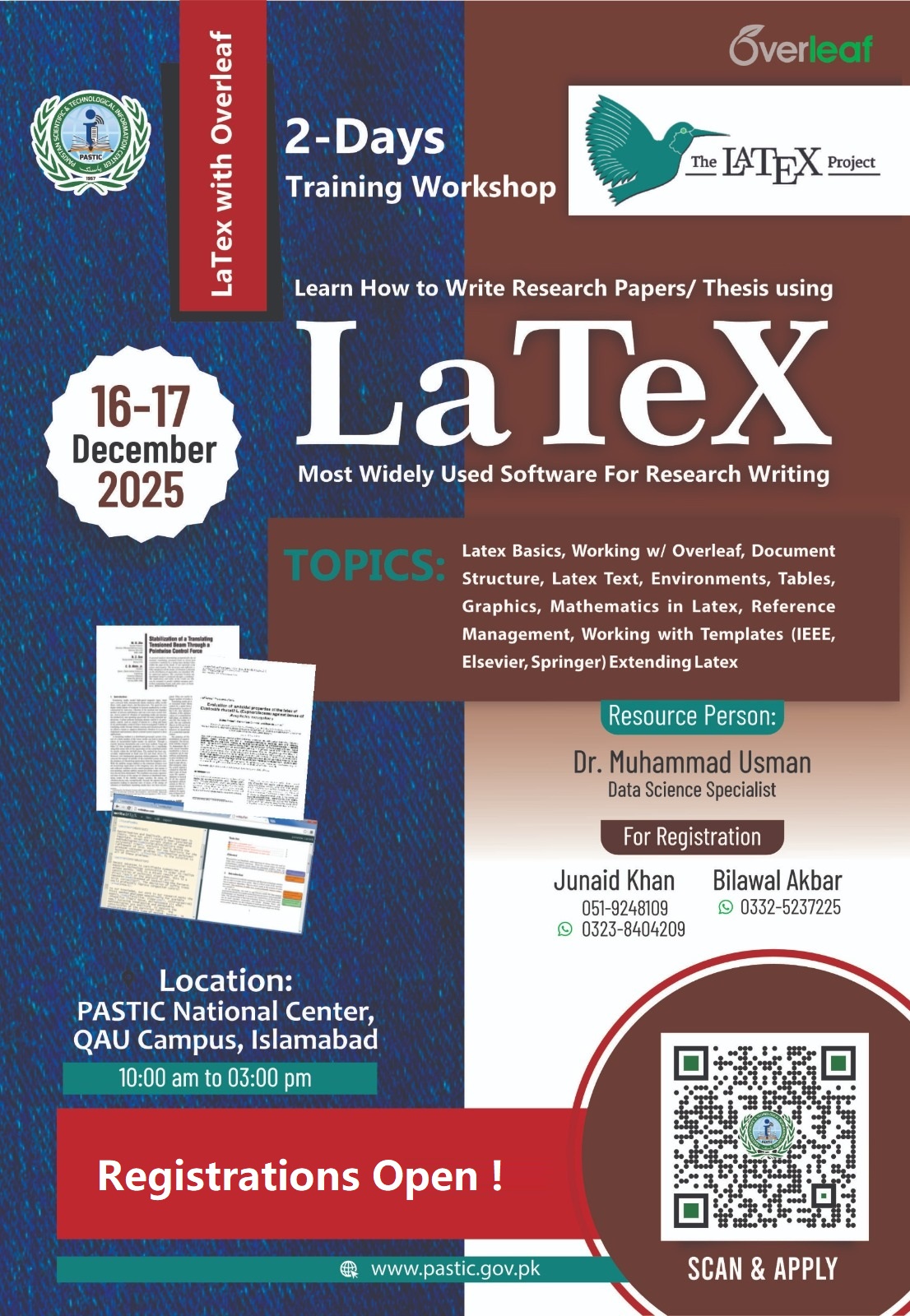 Registrations are open for 2 - Days Hands-on LaTeX Training Workshop, 16-17 December, 2025