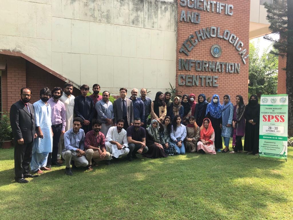 44th Training on SPSS (28-30 Sep. 2022) at PASTIC National Center, QAU Campus, Islamabad.